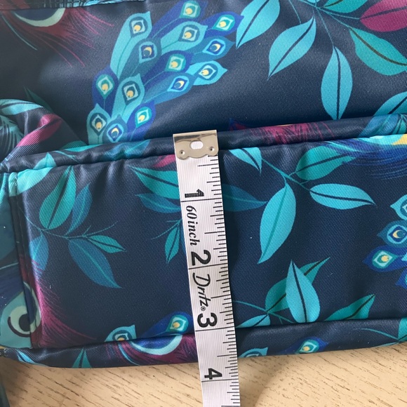 Lug Scoop Crossbody Bag Peacock Print | Travel - Every Day Use - Picture 12 of 14
